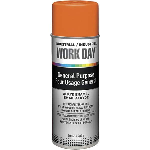 Krylon - Orange, Gloss, Enamel Spray Paint - 9 to 13 Sq Ft per Can, 10 oz Container, Use on Ceramics, Glass, Metal, Plaster, Wood - All Tool & Supply