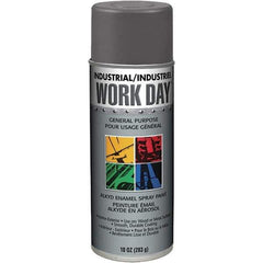 Krylon - Dark Gray, Gloss, Enamel Spray Paint - 9 to 13 Sq Ft per Can, 10 oz Container, Use on Ceramics, Glass, Metal, Plaster, Wood - All Tool & Supply