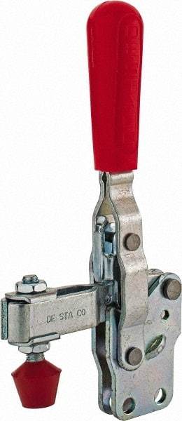 De-Sta-Co - 375 Lb Holding Capacity, Vertical Handle, Manual Hold Down Toggle Clamp - 57° Handle Movement, 99° Bar Opening, U-Bar, Straight Base, Carbon Steel - All Tool & Supply