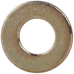 Made in USA - #4 Screw, Grade 1008/1010 Steel Standard Flat Washer - 1/8" ID x 1/4" OD, 0.02" Thick, Cadmium-Plated Finish, Meets Military Specifications - All Tool & Supply