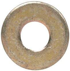 Made in USA - #4 Screw, Grade 1008/1010 Steel Standard Flat Washer - 1/8" ID x 0.312" OD, 0.03" Thick, Cadmium-Plated Finish, Meets Military Specifications - All Tool & Supply