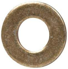 Made in USA - #5 Screw, Grade 1008/1010 Steel Standard Flat Washer - 0.141" ID x 0.281" OD, 0.03" Thick, Cadmium-Plated Finish, Meets Military Specifications - All Tool & Supply