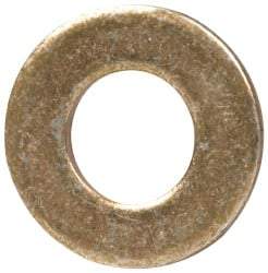 Made in USA - #6 Screw, Grade 1008/1010 Steel Standard Flat Washer - 0.156" ID x 0.312" OD, 0.03" Thick, Cadmium-Plated Finish, Meets Military Specifications - All Tool & Supply