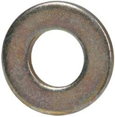 Made in USA - #8 Screw, Grade 1008/1010 Steel Standard Flat Washer - 0.188" ID x 3/8" OD, 0.042" Thick, Cadmium-Plated Finish, Meets Military Specifications - All Tool & Supply