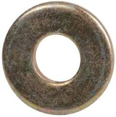 Made in USA - #8 Screw, Grade 1008/1010 Steel Standard Flat Washer - 0.188" ID x 0.438" OD, 0.06" Thick, Cadmium-Plated Finish, Meets Military Specifications - All Tool & Supply