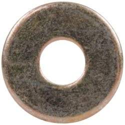 Made in USA - #8 Screw, Grade 1008/1010 Steel Standard Flat Washer - 0.188" ID x 1/2" OD, 0.06" Thick, Cadmium-Plated Finish, Meets Military Specifications - All Tool & Supply