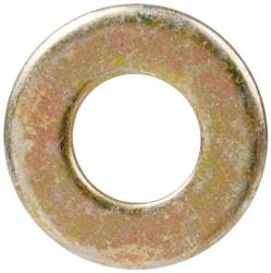 Made in USA - #10 Screw, Grade 1008/1010 Steel Standard Flat Washer - 0.219" ID x 0.438" OD, 0.042" Thick, Cadmium-Plated Finish, Meets Military Specifications - All Tool & Supply