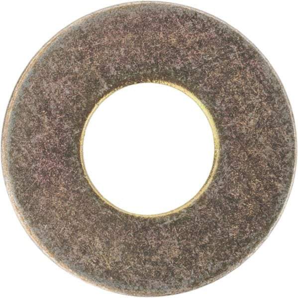 Made in USA - #10 Screw, Grade 1008/1010 Steel Standard Flat Washer - 1/4" ID x 0.562" OD, 0.03" Thick, Cadmium-Plated Finish, Meets Military Specifications - All Tool & Supply