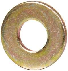 Made in USA - #10 Screw, Grade 1008/1010 Steel Standard Flat Washer - 1/4" ID x 0.562" OD, 0.06" Thick, Cadmium-Plated Finish, Meets Military Specifications - All Tool & Supply