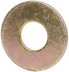 Made in USA - #10 Screw, Grade 1008/1010 Steel Standard Flat Washer - 1/4" ID x 5/8" OD, 0.03" Thick, Cadmium-Plated Finish, Meets Military Specifications - All Tool & Supply