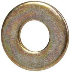 Made in USA - 1/4" Screw, Grade 1008/1010 Steel Standard Flat Washer - 0.281" ID x 5/8" OD, 0.06" Thick, Cadmium-Plated Finish, Meets Military Specifications - All Tool & Supply