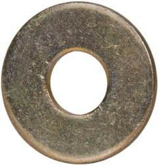 Made in USA - 1/4" Screw, Grade 1008/1010 Steel Standard Flat Washer - 0.281" ID x 0.734" OD, 0.06" Thick, Cadmium-Plated Finish, Meets Military Specifications - All Tool & Supply