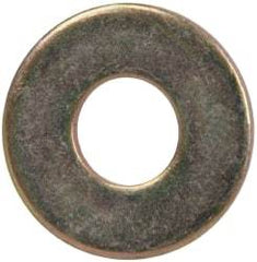 Made in USA - 1/4" Screw, Grade 1008/1010 Steel Standard Flat Washer - 0.312" ID x 0.734" OD, 0.06" Thick, Cadmium-Plated Finish, Meets Military Specifications - All Tool & Supply