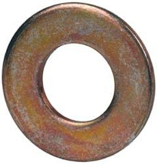 Made in USA - 3/8" Screw, Grade 1008/1010 Steel Standard Flat Washer - 0.406" ID x 0.812" OD, 0.06" Thick, Cadmium-Plated Finish, Meets Military Specifications - All Tool & Supply