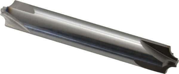 Accupro - 0.118" Radius, 3/8" Mill Diam, 4 Flute Solid Carbide Corner Rounding End Mill - Double End, Uncoated, 2-1/2" OAL, 3/8" Shank Diam - All Tool & Supply