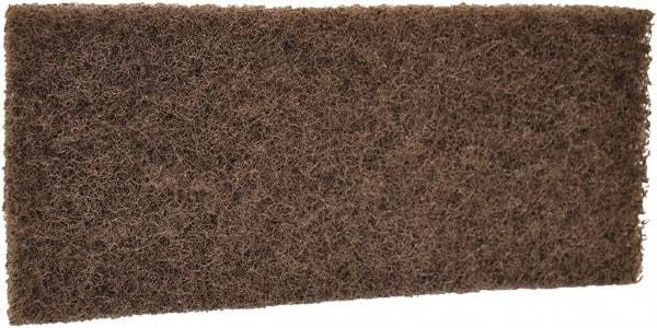 Remco - 10" Long x 4-1/2" Wide x 15/16" Thick Scouring Pad - Heavy-Duty, Brown - All Tool & Supply