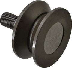 Osborn International - 3-1/2" Roller Diam x 1-11/16" Width, 7/8" Stud Diam x 2" Length, V Grooved Concentric Stud - Steel, 1-1/8" Thread Length, 7/8-14 Thread, 3-11/16" OAL, 2,270 Lb Dynamic Cap - All Tool & Supply