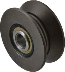 Osborn International - 3-3/4" Roller Diam x 1-9/16" Width, V Grooved Yoke Roller - Steel, 7,630 Lb Dynamic Cap - All Tool & Supply