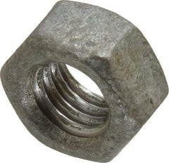 Value Collection - 5/16-18 UNC Steel Right Hand Hex Nut - 1/2" Across Flats, 17/64" High, Hot Dipped Galvanized Finish - All Tool & Supply