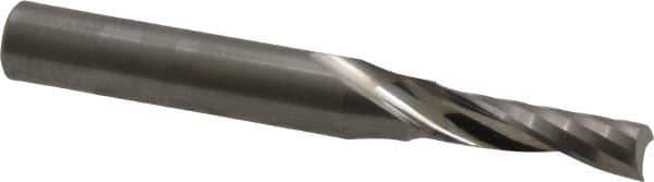 Onsrud - 3/16" Cutting Diam x 5/8" Length of Cut, 1 Flute, Upcut Spiral Router Bit - Uncoated, Right Hand Cut, Solid Carbide, 2" OAL x 1/4" Shank Diam, Single Edge, 21° Helix Angle - All Tool & Supply