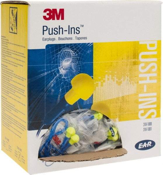 3M - Reusable, Corded, 28 dB Earplugs - Yellow, 100 Pairs - All Tool & Supply