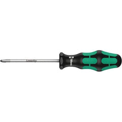 Wera - #4 Point, 8" Blade Length Posidrive Screwdriver - 405mm OAL - All Tool & Supply