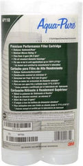 3M Aqua-Pure - 2-1/2" OD, 5µ, Cellulose Fiber Graded-Density Cartridge Filter - 9-3/4" Long, Reduces Dirt & Rust - All Tool & Supply