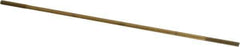 Made in USA - 12" Long, 1/4-20 Thread, Float Valve Rod - Brass, 1/2" Thread Length - All Tool & Supply