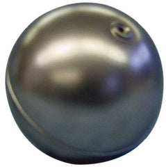 Made in USA - 2" Diam, Spherical, Internal Connection, Metal Float - 1/4-20 Thread, Stainless Steel, 850 Max psi, 25 Gauge - All Tool & Supply