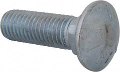 Value Collection - 5/8-11 UNC 2" Length Under Head, Standard Square Neck, Carriage Bolt - Grade 5 Steel, Zinc-Plated Finish - All Tool & Supply