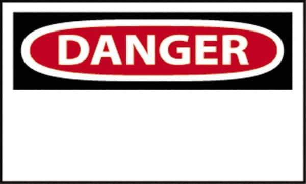 NMC - "Danger", 10" Long x 14" Wide, Fiberglass Safety Sign - Rectangle, 0.095" Thick, Use for Accident Prevention - All Tool & Supply