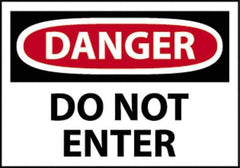 NMC - "Danger - Do Not Enter", 20" Long x 28" Wide, Rigid Plastic Safety Sign - Rectangle, 0.05" Thick, Use for Security & Admittance - All Tool & Supply