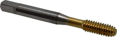 OSG - 1/4-20 UNC H10 Thread Limit Modified Bottoming Thread Forming Tap - Cobalt, TiN Finish, 2-1/2" OAL, 1" Thread Length, Right Hand Thread, Series HY-PRO NRT - All Tool & Supply