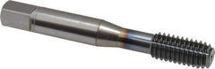 OSG - 3/8-16 UNC H5 Thread Limit Modified Bottoming Thread Forming Tap - Powdered Metal High Speed Steel, TiCN Finish, 2-15/16" OAL, 1-1/4" Thread Length, Right Hand Thread, Series EXOTAP NRT - All Tool & Supply