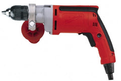 Milwaukee Tool - 1/2" Keyless Chuck, Pistol Grip Handle Electric Drill - All Tool & Supply