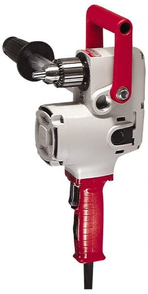 Milwaukee Tool - 1/2" Keyed Chuck, 300 & 1,200 RPM, Pipe Handle Electric Drill - All Tool & Supply