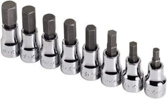 SK - 8 Piece 3/8" Drive Metric Hex Bit Socket Set - 5 to 12mm Hex - All Tool & Supply