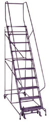 Cotterman - 162" 12 Step Ladder - 350 Lb Capacity, 120" Platform Height, 32" Base Width x 88" Depth, Grip Strut - All Tool & Supply