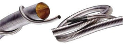 Kuriyama of America - 1-1/2" ID x 1-5/8" OD, -60 to 1,800°F, Stainless Steel Unlined Flexible Metal Duct Hose - 0.01 to 0.012 Gage Thickness, 4-3/4" Bend Radius, 25' Long - All Tool & Supply