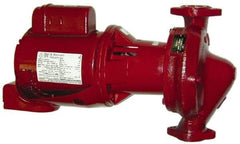 Bell & Gossett - 1/2 hp, 23" Long, 1 Phase, Cast Iron Housing, Cast Bronze Impeller, Inline Circulator Pump - 115/230 Volt, 60 Hz, 13-1/2" Flange Width, Flanges Included, Bell & Gossett Part No. 60-15, 175 Max psi, ODP Motor - All Tool & Supply