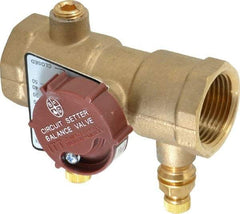 Bell & Gossett - 1" Pipe, Threaded End Connections, Inline Calibrated Balance Valve - 3-13/16" Long, 3-3/16" High, 300 Max psi, Brass Body - All Tool & Supply