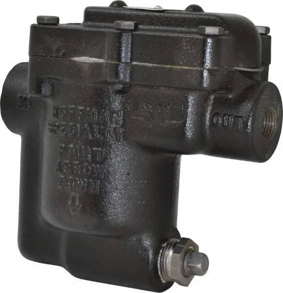 Hoffman Speciality - 1/2 Female" Pipe, Cast Iron Inverted Bucket Steam Trap - 125 Max psi - All Tool & Supply