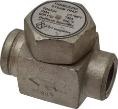 Hoffman Speciality - 1/2 Female" Pipe, Stainless Steel Thermodisc Steam Trap - 600 Max psi - All Tool & Supply