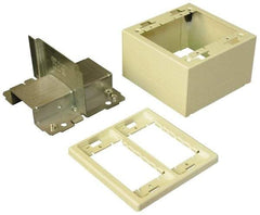 Wiremold - 4-3/4 Inch Long x 4-3/4 Inch Wide x 2-3/4 Inch High, Rectangular Raceway Box - Ivory, For Use with Wiremold 2400 Series Raceways - All Tool & Supply