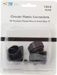 Tyco/Amp - Panel Mount Plug and Receptacle Kit - 17 to 16 AWG Compatible Wire Size - All Tool & Supply