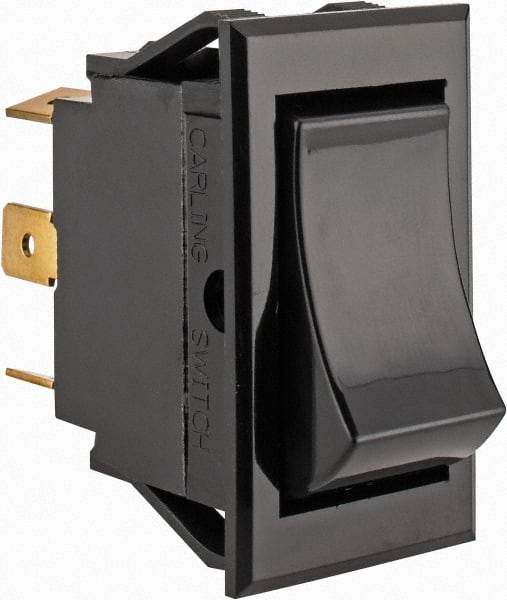 GC/Waldom - DPDT, Momentary (MO), On-On Sequence, Appliance Rocket Switch - 15 Amps at 125 Volts, 10 Amps at 250 Volts, 3/4 hp at 125/250 VAC, Quick Connect, Panel Mount - All Tool & Supply