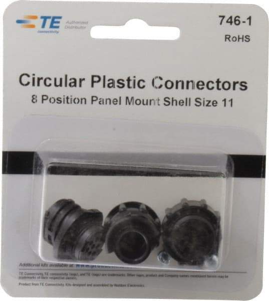 Tyco/Amp - Panel Mount Plug and Receptacle Kit - 11 to 8 AWG Compatible Wire Size - All Tool & Supply