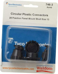 Tyco/Amp - Panel Mount Plug and Receptacle Kit - 28 to 17 AWG Compatible Wire Size - All Tool & Supply