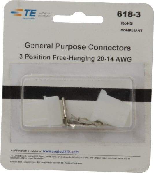 Tyco/Amp - Free Hanging Connector Kit - 20 to 14 AWG Compatible Wire Size - All Tool & Supply