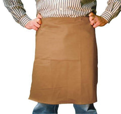 Stanco Safety Products - 24 x 24" Flame Resistant/Retardant & Welding Waist Apron - Cotton, 12 oz Material, Brown, 0 Pockets - All Tool & Supply